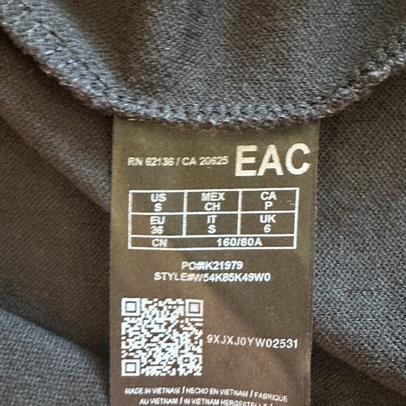 Women's S Guess Animal Print Dress Leather Trim Tulip Hem Zipper - Picture 8 of 10